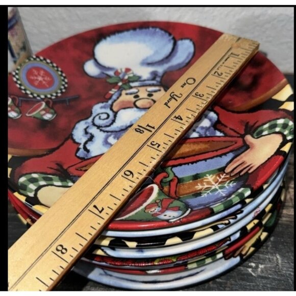 Christmas Santa Plates Set 8 - Picture 12 of 12